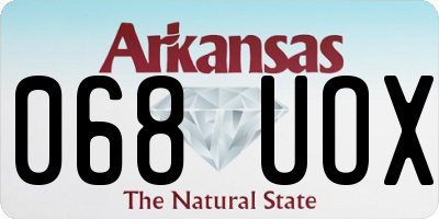AR license plate 068UOX