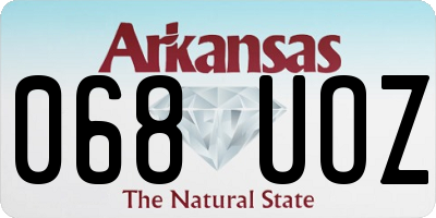 AR license plate 068UOZ