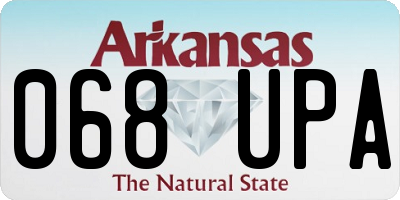 AR license plate 068UPA