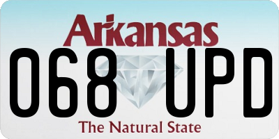 AR license plate 068UPD