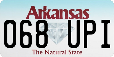 AR license plate 068UPI