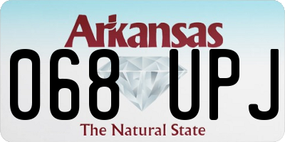 AR license plate 068UPJ