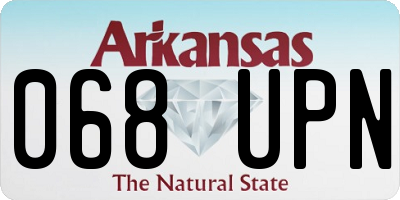 AR license plate 068UPN