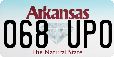 AR license plate 068UPO
