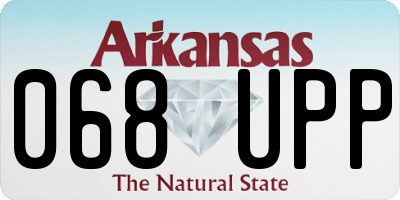 AR license plate 068UPP