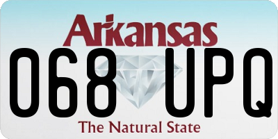 AR license plate 068UPQ