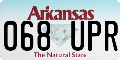 AR license plate 068UPR