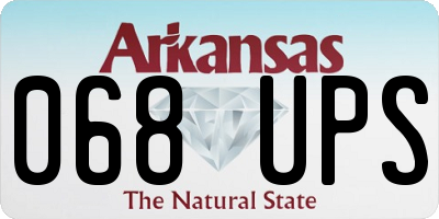 AR license plate 068UPS