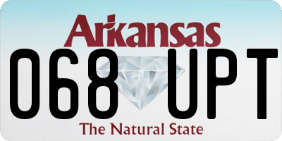 AR license plate 068UPT