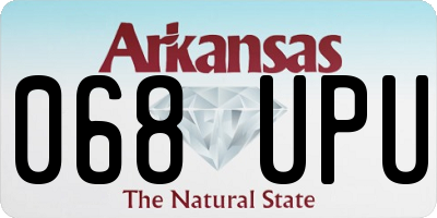 AR license plate 068UPU
