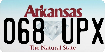 AR license plate 068UPX