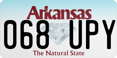 AR license plate 068UPY