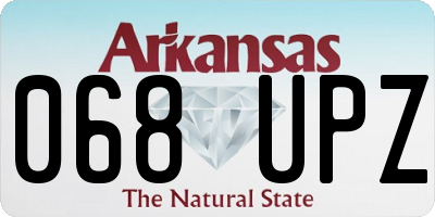 AR license plate 068UPZ