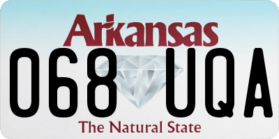 AR license plate 068UQA