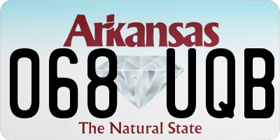 AR license plate 068UQB
