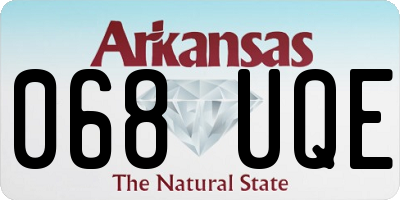 AR license plate 068UQE