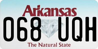 AR license plate 068UQH