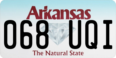 AR license plate 068UQI