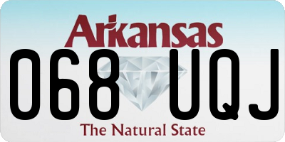 AR license plate 068UQJ