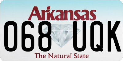 AR license plate 068UQK