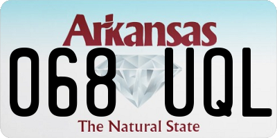 AR license plate 068UQL