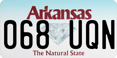 AR license plate 068UQN