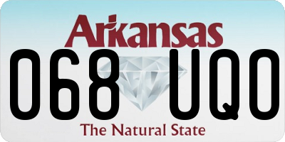 AR license plate 068UQO