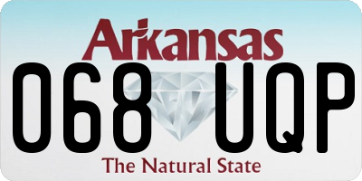 AR license plate 068UQP