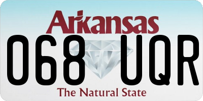 AR license plate 068UQR