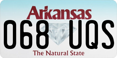 AR license plate 068UQS