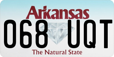 AR license plate 068UQT