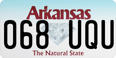 AR license plate 068UQU
