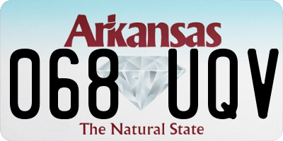 AR license plate 068UQV
