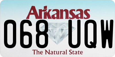 AR license plate 068UQW