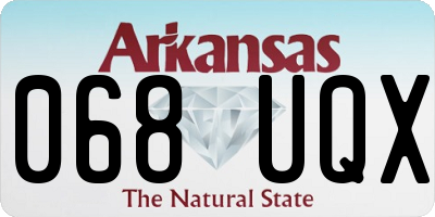 AR license plate 068UQX