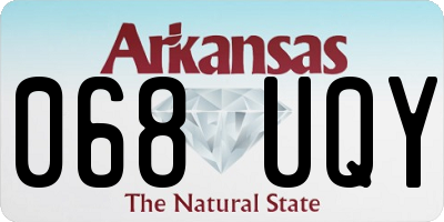 AR license plate 068UQY