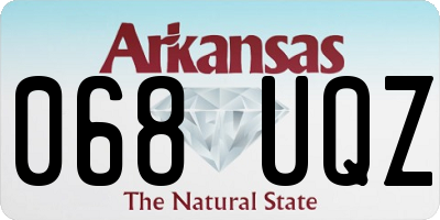 AR license plate 068UQZ