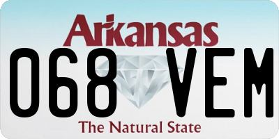 AR license plate 068VEM