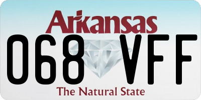 AR license plate 068VFF