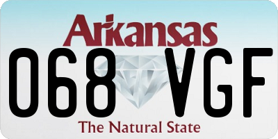 AR license plate 068VGF