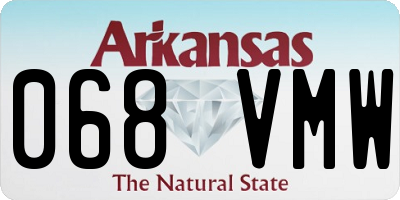 AR license plate 068VMW