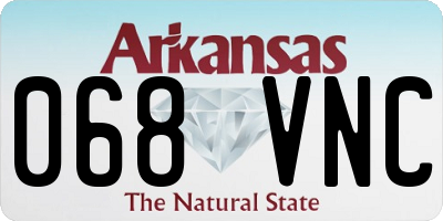 AR license plate 068VNC