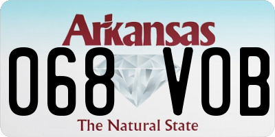 AR license plate 068VOB