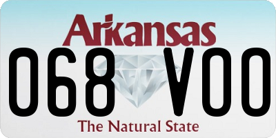 AR license plate 068VOO