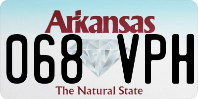 AR license plate 068VPH
