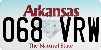 AR license plate 068VRW