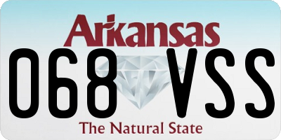 AR license plate 068VSS