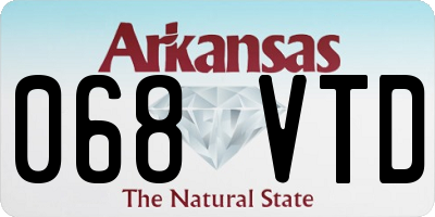 AR license plate 068VTD