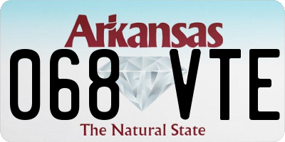 AR license plate 068VTE