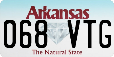 AR license plate 068VTG